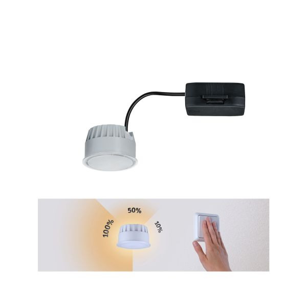 Paulmann 930.72 LED Modul Einbauleuchte 3-Step-Dim Nova Coin rund 51mm Coin 6W 530lm 230V dimmbar 4000K Satin