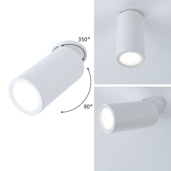 Paulmann 930.86 LED Einbauleuchte 3-Step-Dim Turnal rund 60mm 90° Coin 6W 470lm 230V dimmbar 2700K Weiß matt