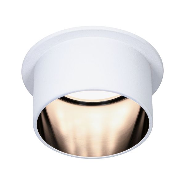 Paulmann 933.76 LED Einbauleuchte 3-Step-Dim Gil Coin IP44 rund 68mm Coin 6W 470lm 230V dimmbar 2700K Weiß matt#Schwarz matt