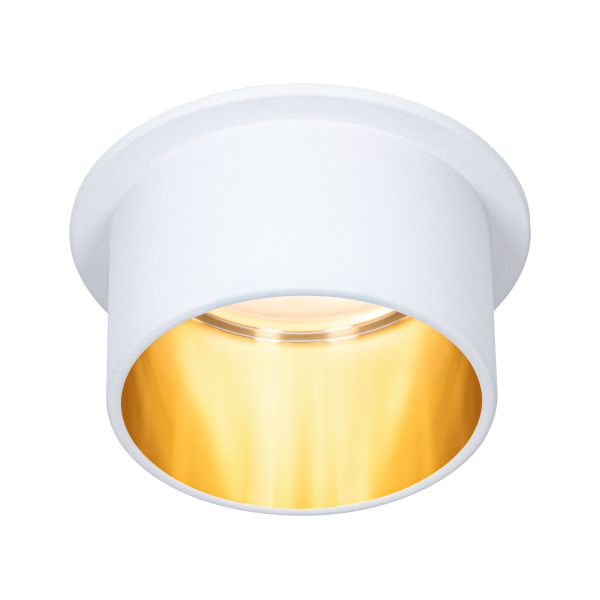 Paulmann 933.80 LED Einbauleuchte 3-Step-Dim Gil Coin IP44 rund 68mm Coin 6W 470lm 230V dimmbar 2700K Weiß matt#Gold