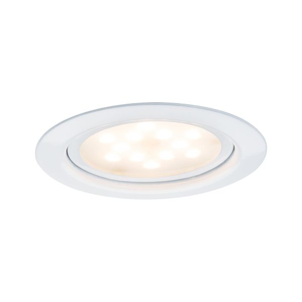 Paulmann 935.54 LED Möbeleinbauleuchten Micro Line 3 Stück rund 65mm 3x4,5W 3x300lm 230V 2700K Weiß