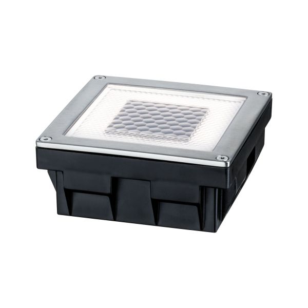 Paulmann 937.74 Solar LED Bodeneinbauleuchte Cube IP67 2700K 3,6lm Edelstahl#Klar