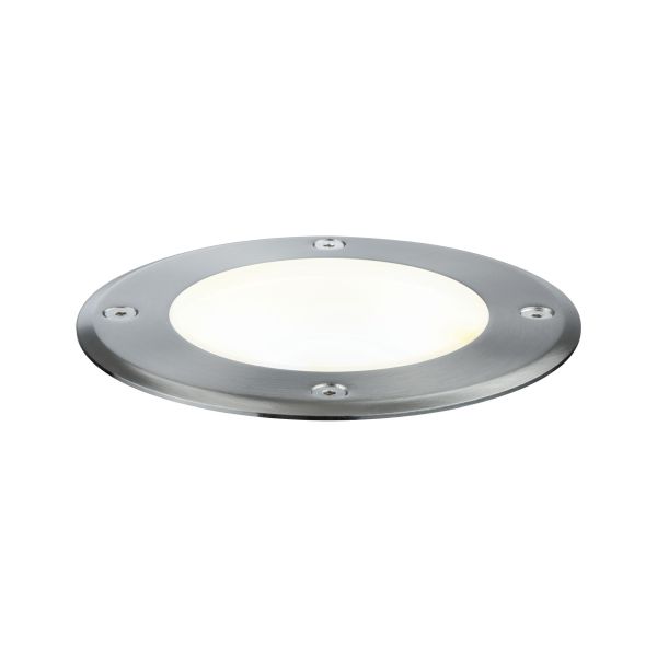 Paulmann 939.07 Plug & Shine LED Bodeneinbauleuchte Floor Einzelspot IP67 3000K 6W 20° Silber