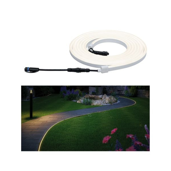 Paulmann 941.91 Plug & Shine LED Strip Warmweiß Einzelstripe 5m IP67 31W 2500lm 3000K