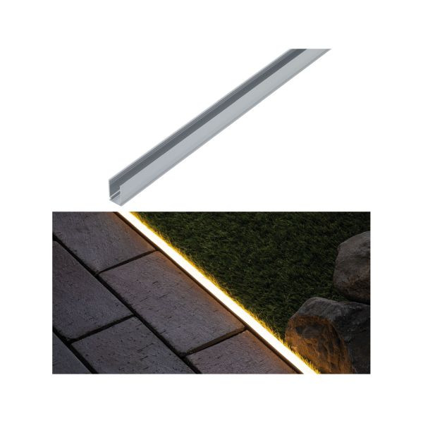 Paulmann 942.16 Plug & Shine LED Strip Profil Warmweiß Aluminiumprofil 1m