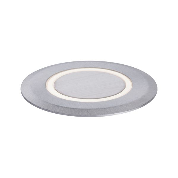 Paulmann 943.63 House LED Bodeneinbauleuchte Warmweiß IP67 rund 50mm 3000K 2W 20lm 230V Edelstahl gebürstet Edelstahl#Kunststoff