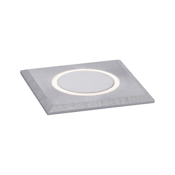 Paulmann 943.64 House LED Bodeneinbauleuchte Warmweiß IP67 eckig 50x50mm 3000K 2W 20lm 230V Edelstahl gebürstet Edelstahl#Kunststoff