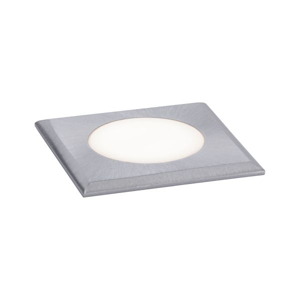 Paulmann 943.66 House LED Bodeneinbauleuchte Warmweiß IP67 eckig 50x50mm 3000K 2W 60lm 230V Edelstahl gebürstet Edelstahl#Kunststoff