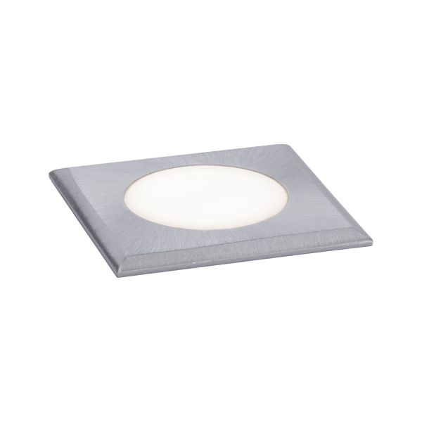 Paulmann 943.66 House LED Bodeneinbauleuchte Warmweiß IP67 eckig 50x50mm 3000K 2W 60lm 230V Edelstahl gebürstet Edelstahl/Kunststoff