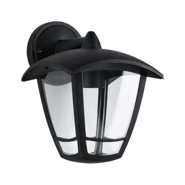 Paulmann 943.92 Außenwandleuchte Classic Curved IP44 164x190mm max. 12W 230V Klar#Schwarz Kunststoff