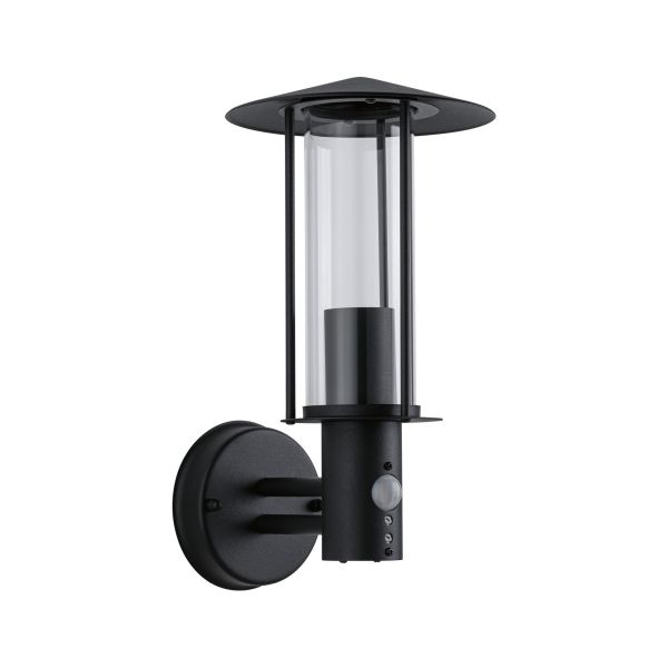 Paulmann 943.96 Außenwandleuchte Classic Bewegungsmelder IP44 173mm max. 15W 230V Dunkelgrau Metall#Glas