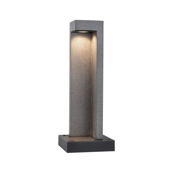 Paulmann 945.01 LED Pollerleuchte Concrea IP65 450mm 3000K 6,8W 200lm 230V Schwarzer Sandstein Beton