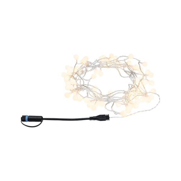 Paulmann 945.57 Plug & Shine LED Lichterkette Warmweiß IP44 3000K Schwarz