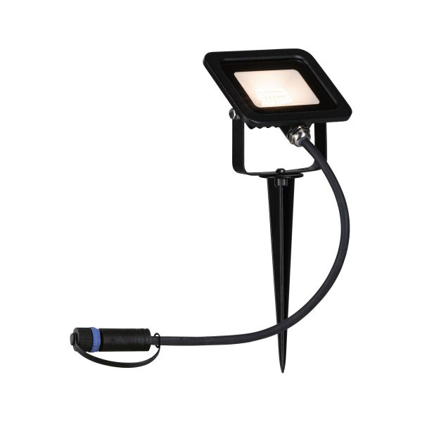 Paulmann 945.74 Plug & Shine LED Gartenstrahler Fluter Einzelspot IP65 3000K 6,8W Schwarz