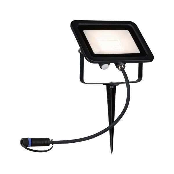 Paulmann 945.75 Plug & Shine LED Gartenstrahler Fluter Einzelspot IP65 3000K 15,5W Schwarz