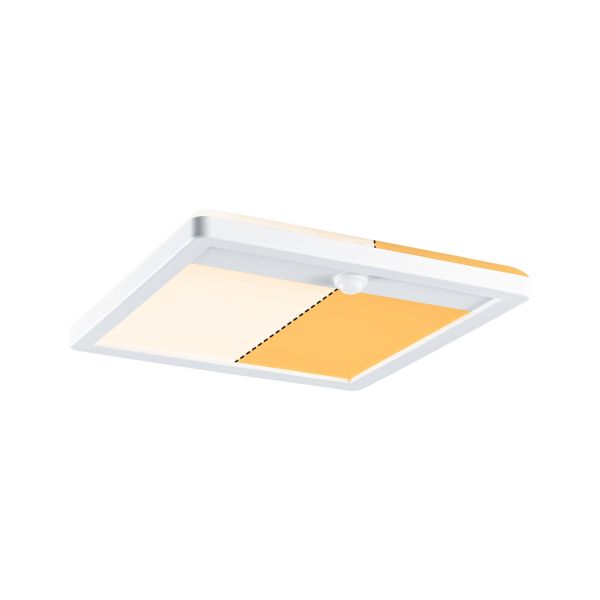 Paulmann 947.07 LED Außenpanel Lamina Backlight Bewegungsmelder insektenfreundlich IP44 eckig 250x47mm Tunable Warm 14W 920lm 230V Weiß Kunststoff