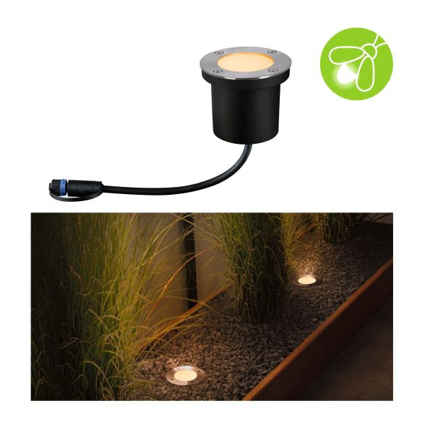 Paulmann 947.16 Plug & Shine LED Bodeneinbauleuchte Floor Einzelleuchte Insektenfreundlich IP67 2200K 4,5W Anthrazit