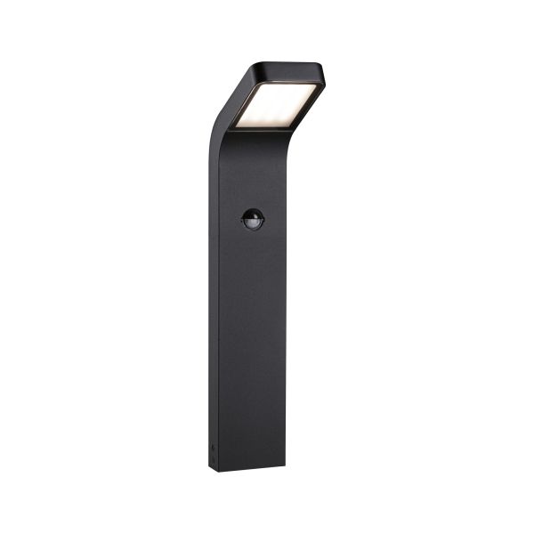 Paulmann 947.47 LED Pollerleuchte Kulma Bewegungsmelder seewasserresistent IP44 500 mm 3000K 7,5W 500lm 230V Anthrazit Aluminium