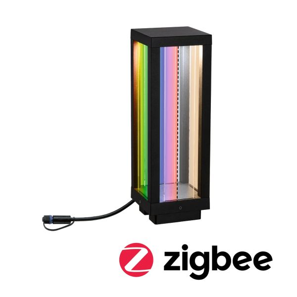 Paulmann 947.53 Plug & Shine Laterne Smart Home Zigbee 3.0 Classic Einzelleuchte IP44 RGBW+ 2W Anthrazit