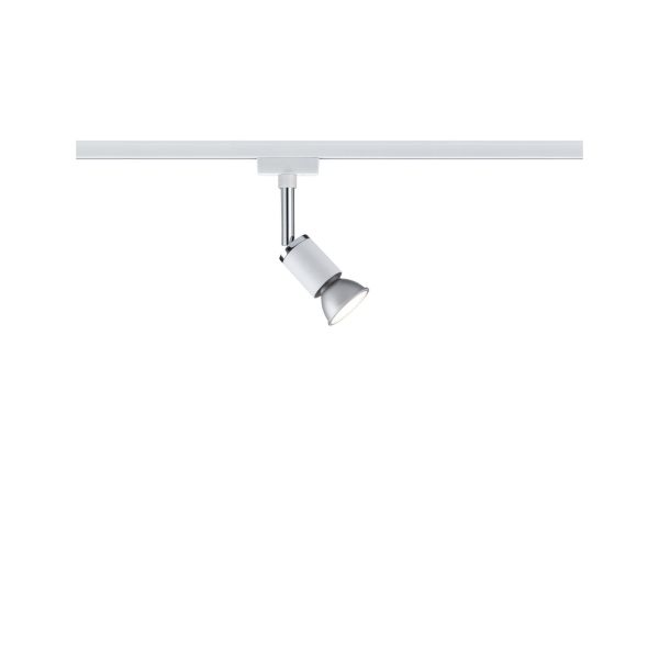 Paulmann 953.33 URail Schienenspot Pure II Einzelspot GU10 max. 10W dimmbar 230V Weiß#Chrom