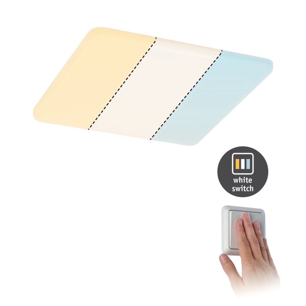 Paulmann 953.80 VariFit LED Einbaupanel Veluna IP44 eckig 215x215mm 17W 1300lm White Switch Transparent
