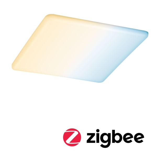 Paulmann 953.85 VariFit LED Einbaupanel Smart Home Zigbee 3.0 Veluna IP44 eckig 215x215mm 17W 1300lm Tunable White Satin dimmbar