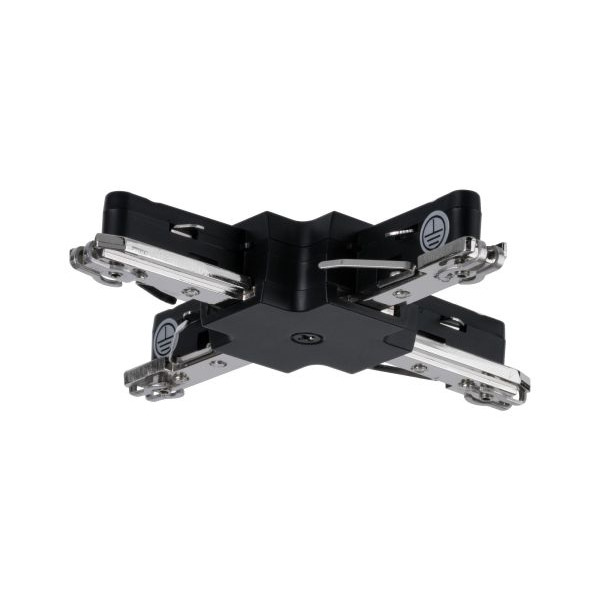 Paulmann 969.08 URail Verbinder X-Stück 104x104mm max. 1000W Schwarz matt
