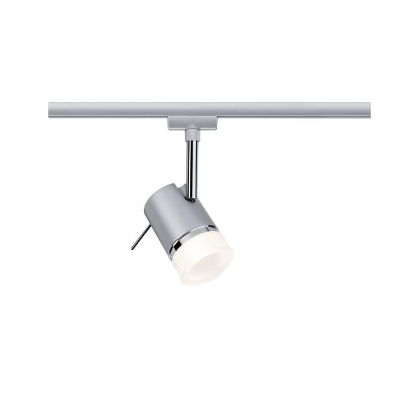Paulmann 976.12 URail Schienenspot Pipe Einzelspot GU10 max. 10W dimmbar 230V Chrom matt#Chrom