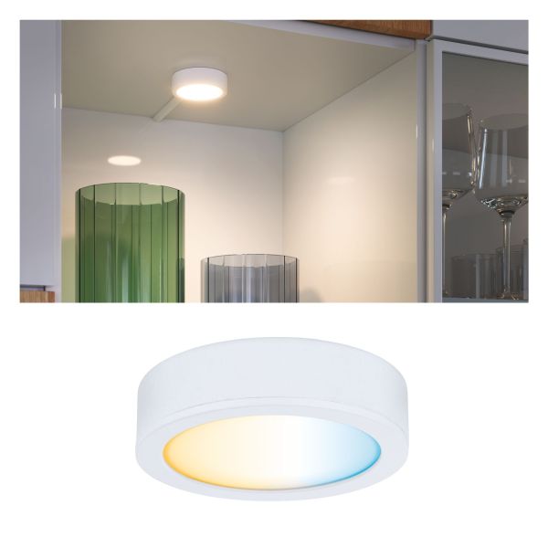 Paulmann 999.52 Clever Connect LED Spot Disc Tunable White 2,1W Weiß matt