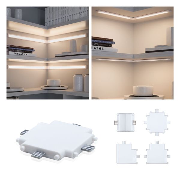 Paulmann 999.66 Clever Connect Verbinder Border X-Verbinder 50x50mm Weiß matt