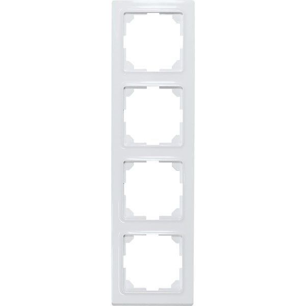 Eltako R4UE55-pg 4-fach-Universalrahmen polarweiß glänzend 30055757