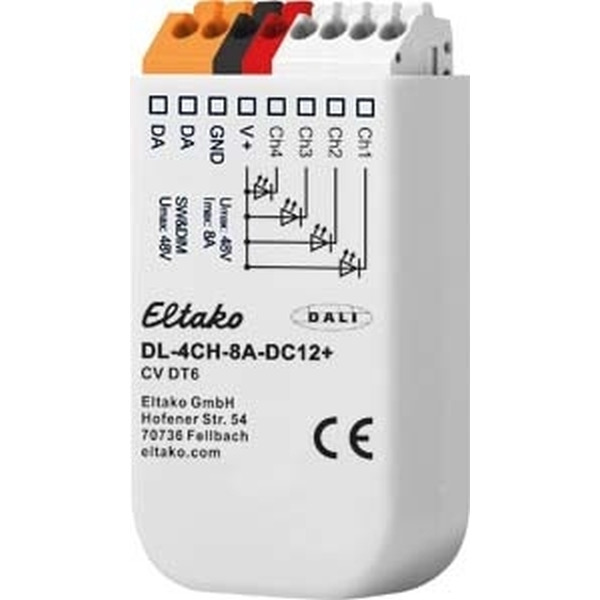 Eltako DL-4CH-8A-DC12+ 4-Kanal DALI-LED-Dimmer 8A 33000019