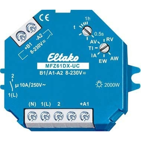 Eltako MFZ61DX-UC Zeitrelais Multifunktion 0,1s-1h 10A 1W 61100604