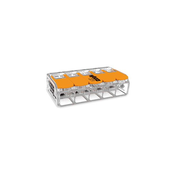 Wago 221-615 COMPACT-Verbindungsklemme für alle Leiterarten max. 6mm² transparent 15 Stück