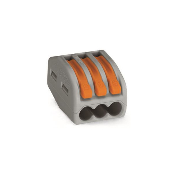 Wago 222-413 CLASSIC-Verbindungsklemme für alle Leiterarten max. 4mm² grau 50 Stück
