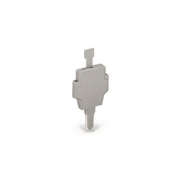 Wago 281-511 Sicherungsstecker mit Lasche für G-Sicherungseinsätze - x 20mm und - x 25mm grau