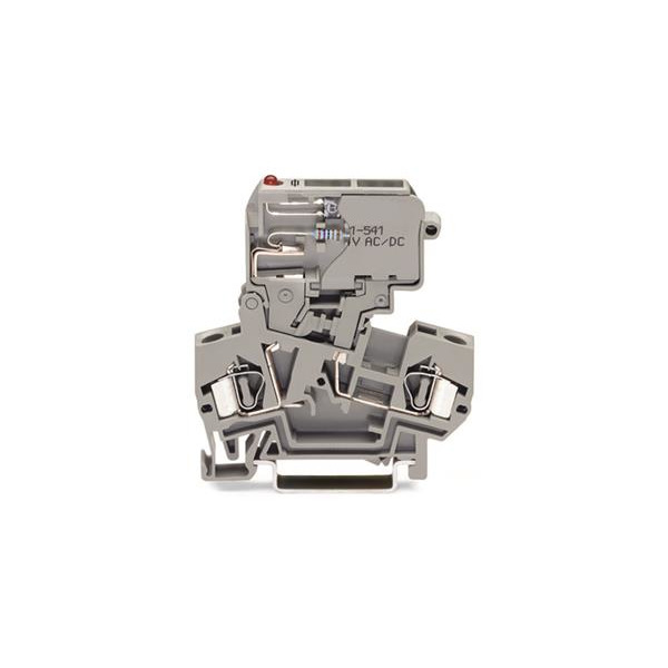 Wago 281-611/281-541 2-Leiter-Sicherungsklemme mit schwenkbarem Sicherungshalter für G-Sicherungseinsatz - x 20mm grau 50 Stück
