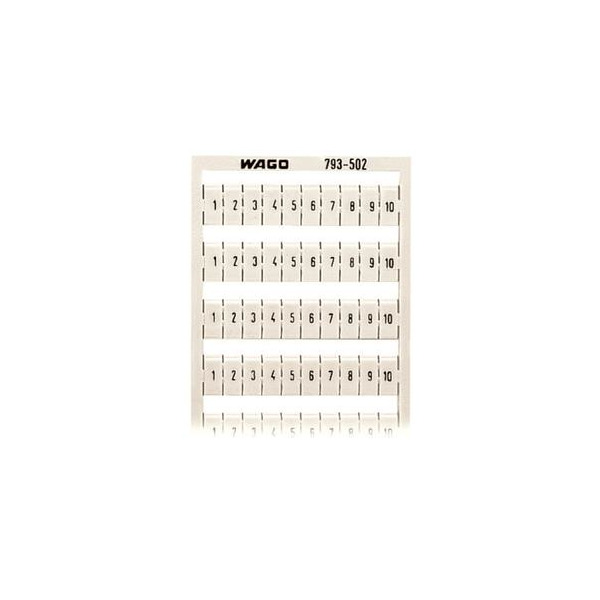 Wago 793-502 WMB-Beschriftungskarte als Karte bedruckt weiß