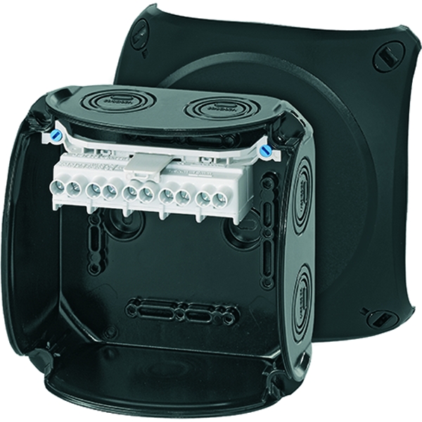 Hensel KF 0606 B Kabelabzweigkasten 1,5-6 qmm 3ph., 10 qmm 1ph., 5pol., schwarz