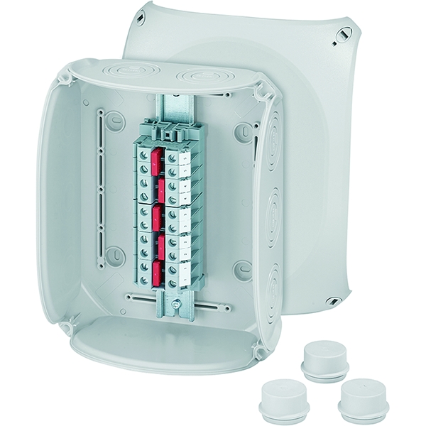 Hensel DK 2516 A Kabelabzweigkasten 6-16 qmm 3phasig, 5pol. Klemme