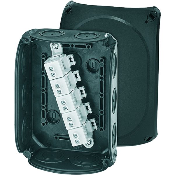 Hensel DK 1010 B Kabelabzweigkasten 2,5-10 qmm 3phasig, 16 qmm 1phasig, 5pol. Klemme