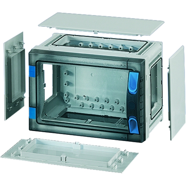 Hensel FP 0141 ENYSTAR-Leergehäuse, Einbaumaße 216x126x136mm, transparenter Tür