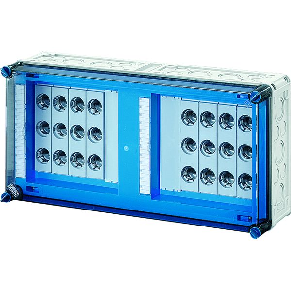 Hensel Mi 3425 Mi-Sicherungsgehäuse, 8x3x25A, DII, E27 auf Sammelschiene 250 A, 5polig