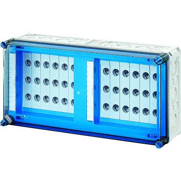 Hensel Mi 3437 Mi-Sicherungsgehäuse, 12x3x63A, D02, E18 auf Sammelschiene 630 A, 5polig