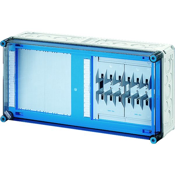 Hensel Mi 6422 Mi-NH-Sicherungsgehäuse 2xNH 00, 3polig, Sammelschiene 250 A, 5polig