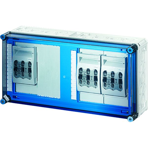 Hensel Mi 6437 Mi-NH-Sicherungslasttrennschaltergehäuse , 3x3xNH00,a. Sammels., 400A, 5polig