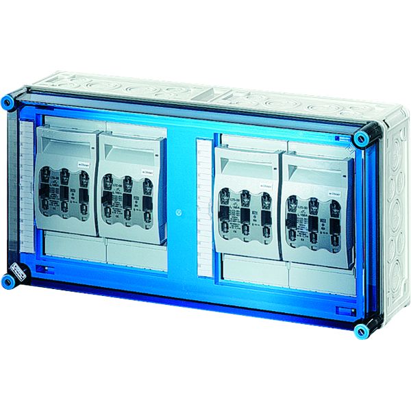Hensel Mi 6465 Mi-NH-Sicherungslasttrennschaltergehäuse 4x3x NH00,a. Sammelschiene, 250A,5p.