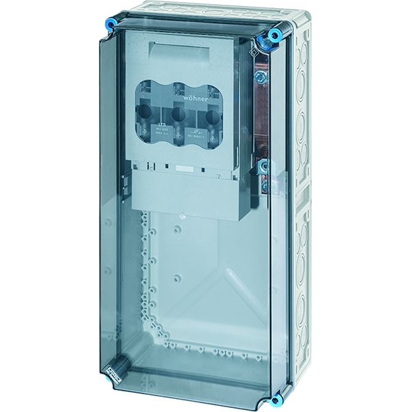 Hensel Mi 6480 Mi-NH-Sicherungslasttrennschaltergehäuse , 1xNH 1,a. Sammels., 250A, 5polig