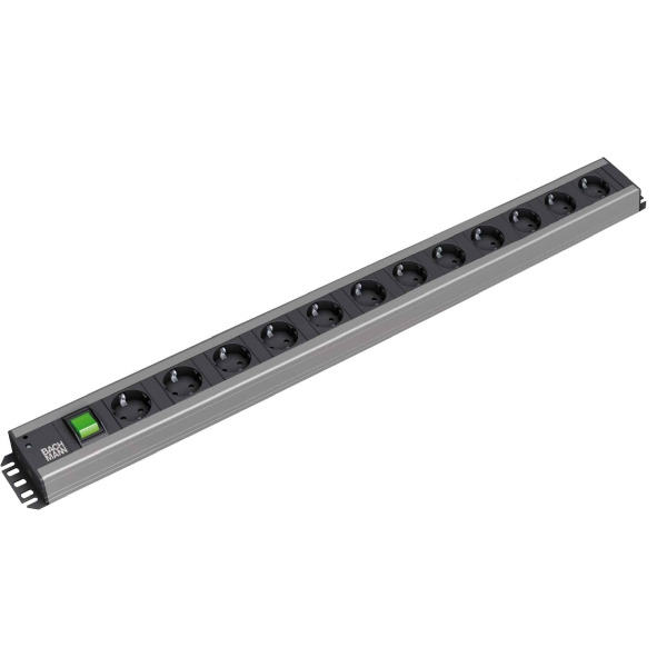 Bachmann 300.005 Handwerkerleiste 12-fach mit Schalter 2 Meter Zuleitung