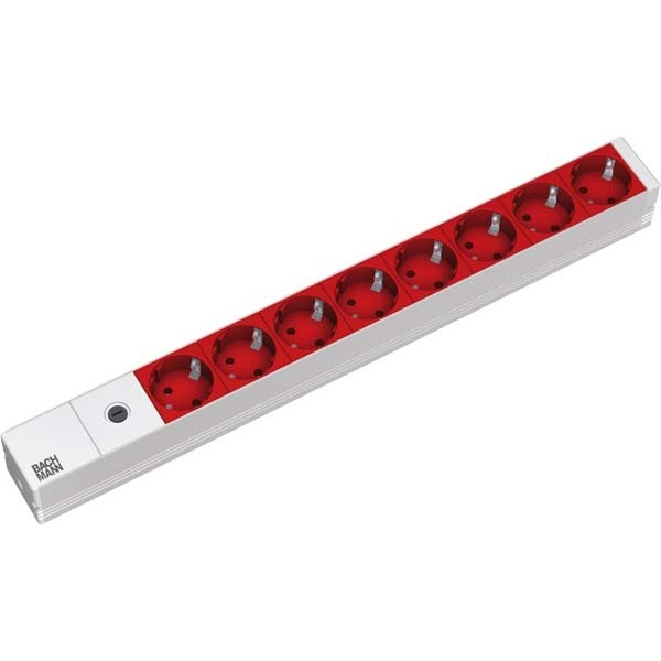 Bachmann 333.410 Steckdosenleiste 8-fach rot USV Schuco 10A F